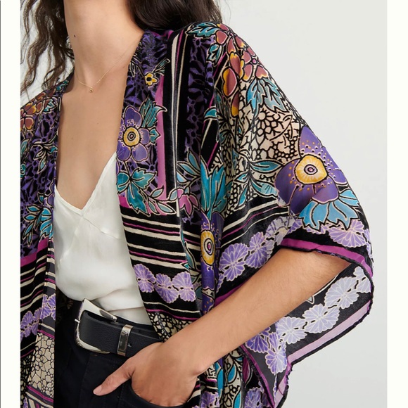 Anthropologie Tops - NWT Anthropologie Shira burnout velvet kimono